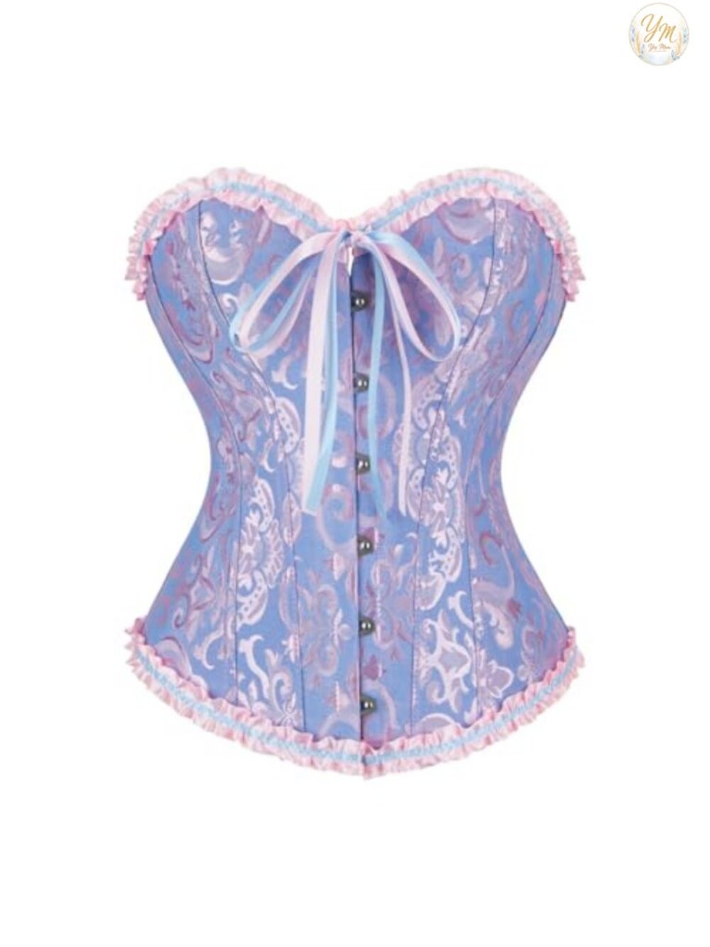 Renaissance Corset Top Overbust Victorian Lace-Up Costume